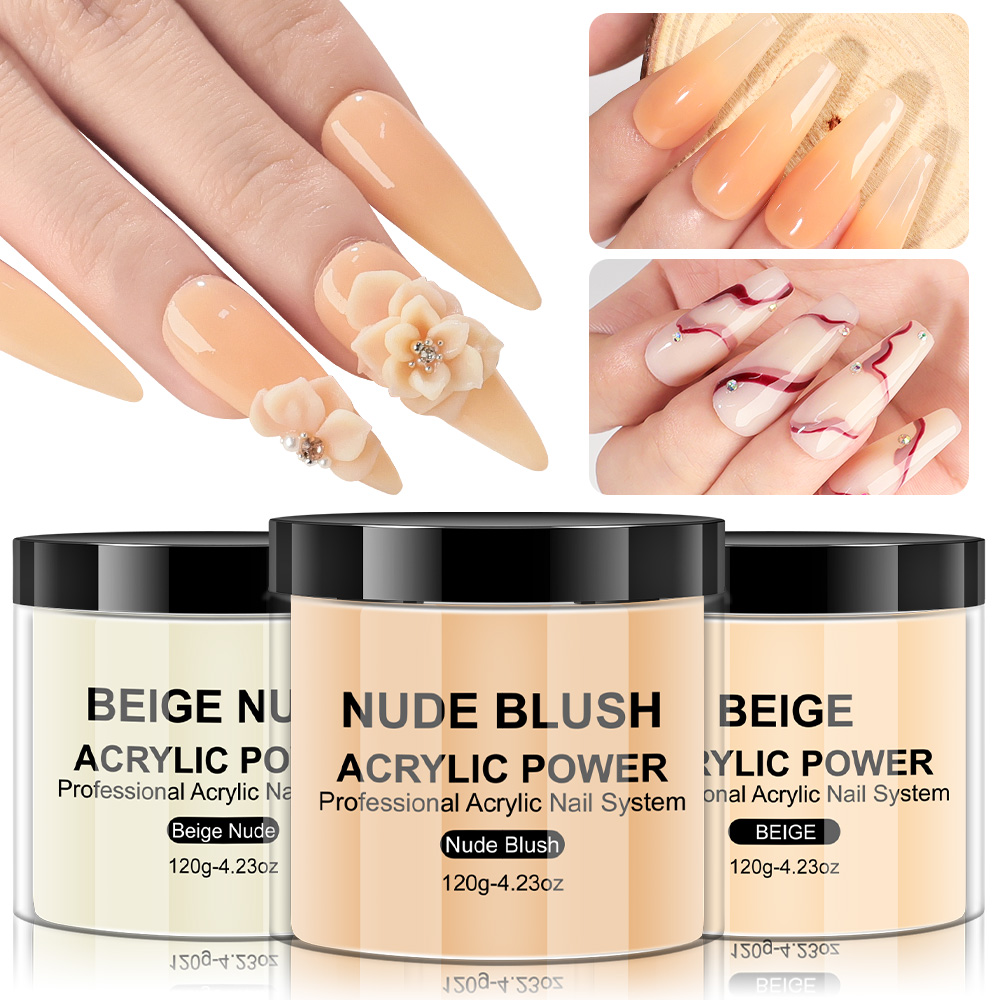 Acrylic Powder Clear - LIMEGIRL 120g poudre acrylique grande capacité