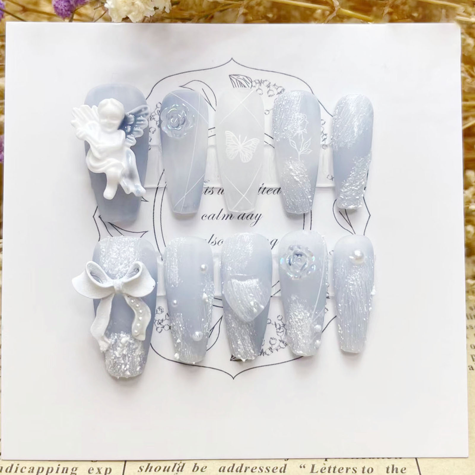 Faux Ange en Plâtre 3D Fait à  - Nail Art Press On avis et prix