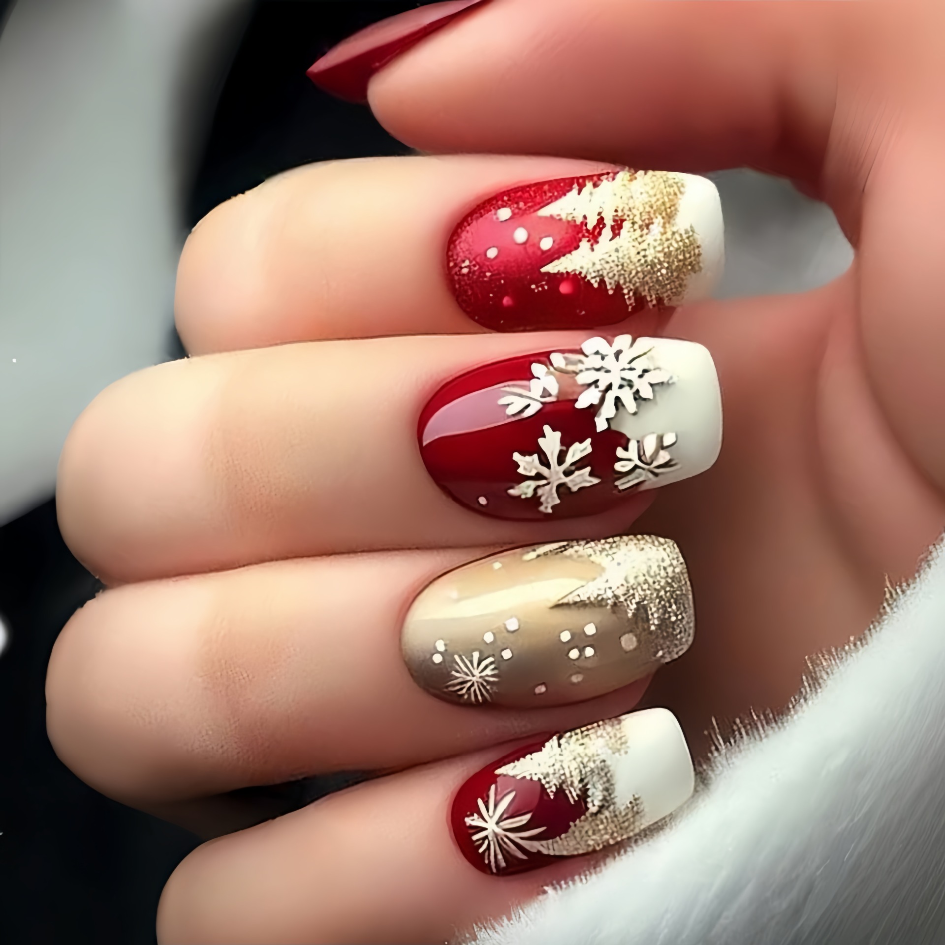 Faux ongles moyens pour fête d - Nail Art Press On avis et prix