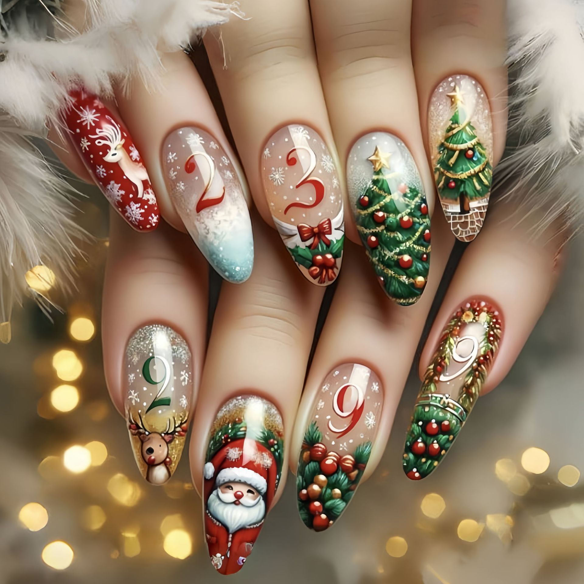 Faux ongles moyens pour fête d - Nail Art Press On avis et prix
