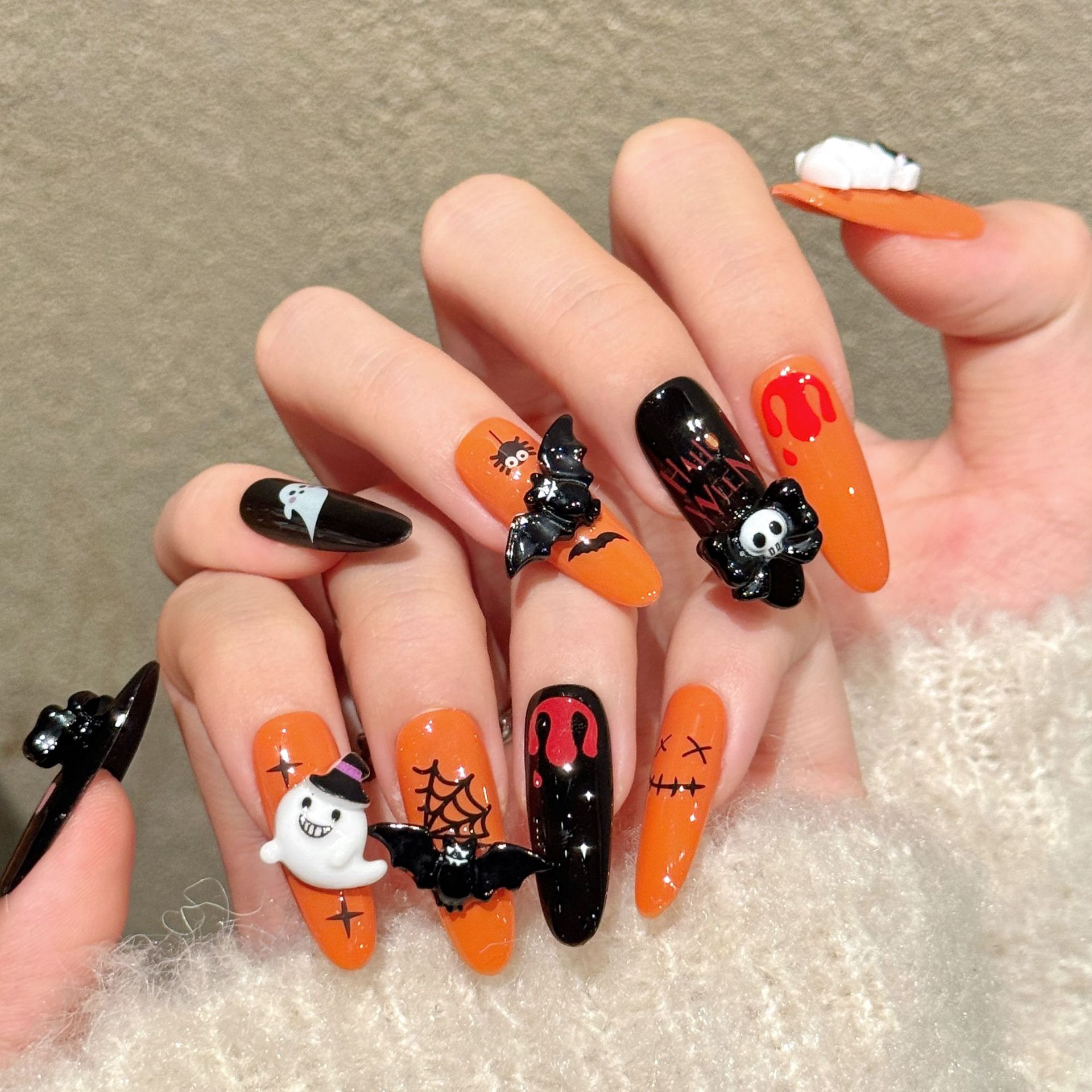 10 faux ongles longs et ovales - Nail Art Press On avis et prix