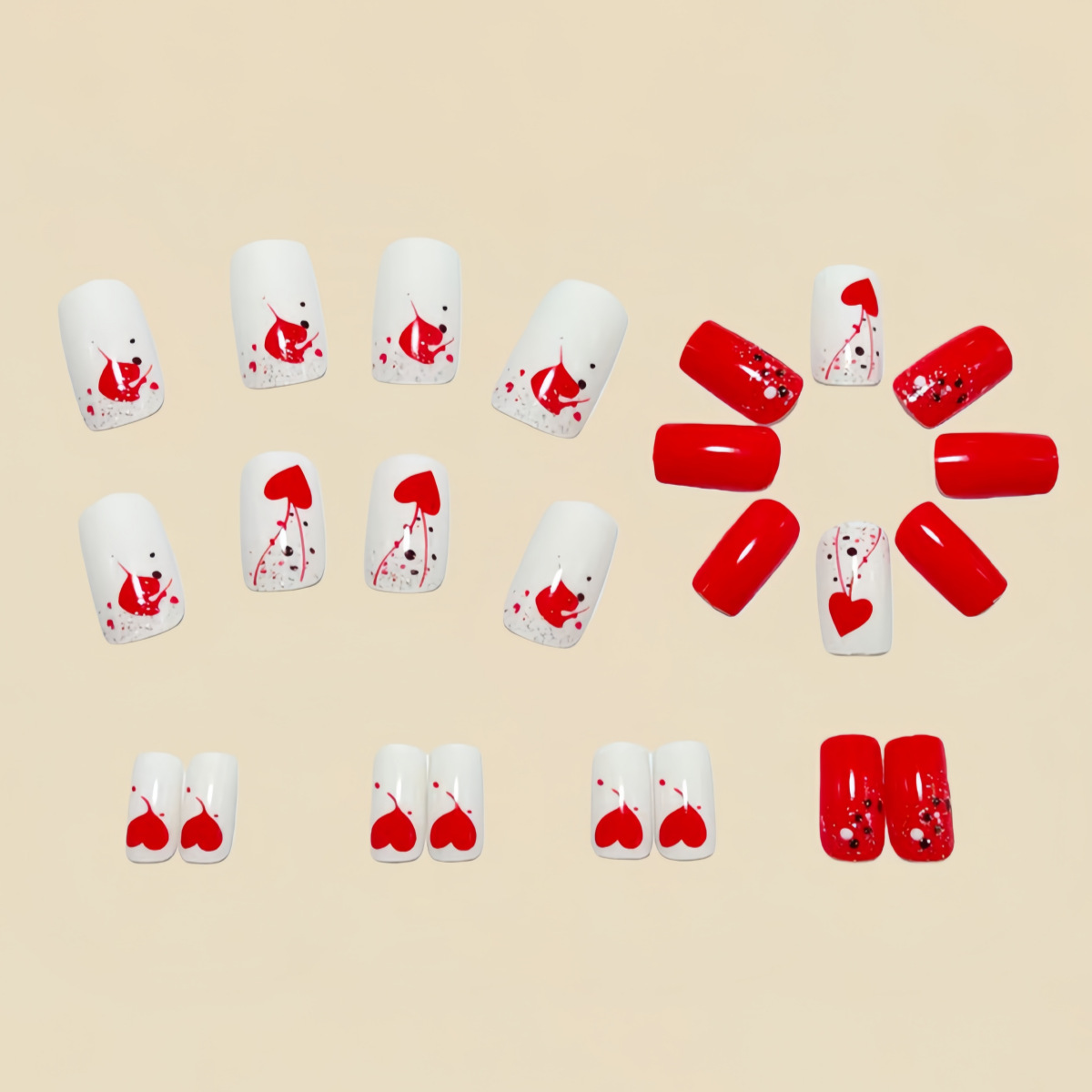Faux ongles courts et moyens p - Nail Art Press On avis et prix