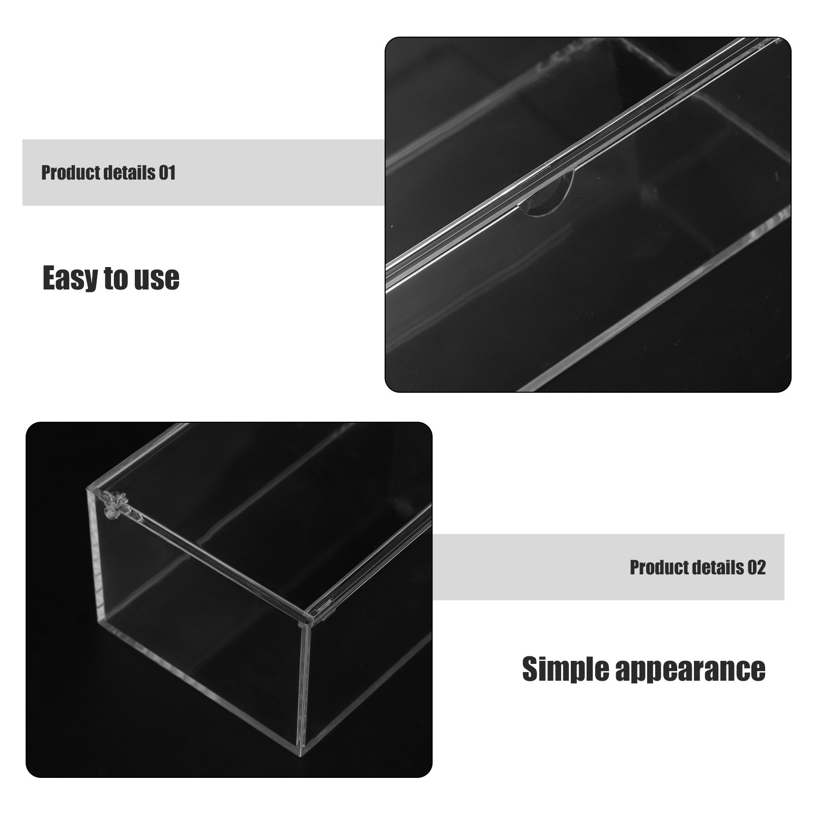Boîte de rangement transparent - Acrylic Powder Clear avis et prix